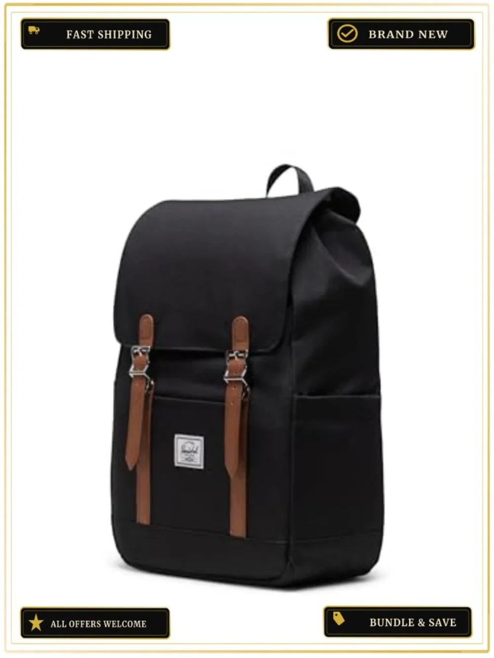 Recycled Polyester Casual Daypack Backpack with 13/14 Inch Laptop Sleeve